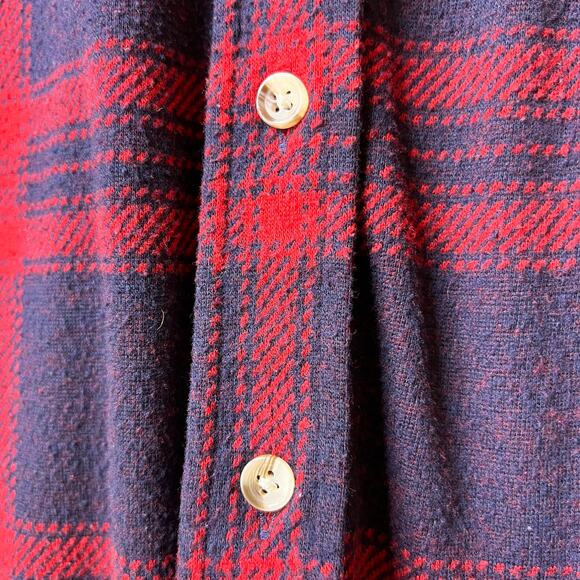 Faherty Shirt Womens Size Small Navy & Red Legend in Arlington Plaid Button Down - Picture 6 of 16